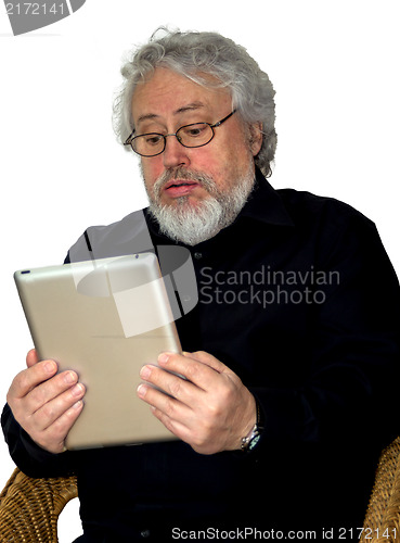 Image of Senior and tablet pc