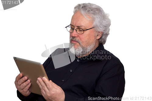 Image of Senior and tablet pc