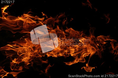 Image of fire background in the night