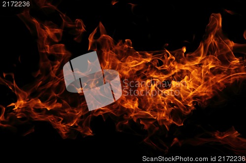 Image of fire background in the night