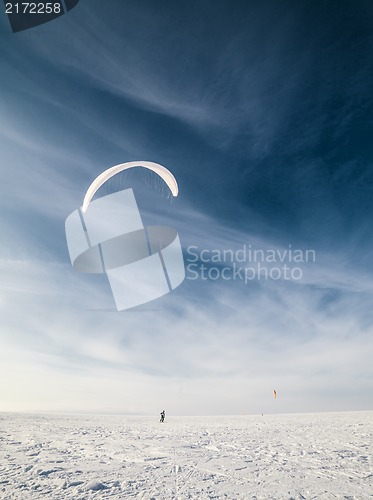 Image of Kiteboarding or snow kite