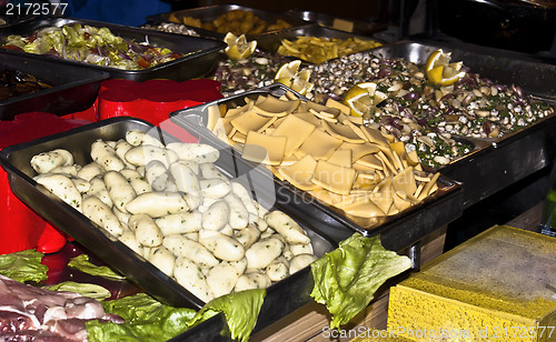 Image of Traditional Sicilian food: panelle e crocchette