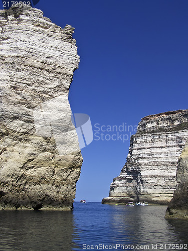 Image of rocky island of Lampedusa