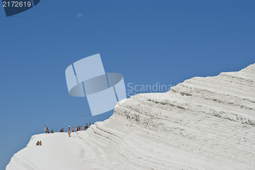 Image of Stair of the Turkish, white mountain.Agrigento