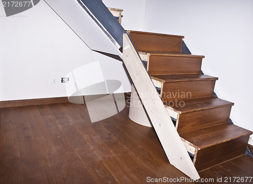 Image of stair with hardwood floors 