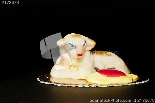 Image of Sheep Marzipan- Easter cake- Sicily