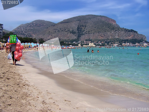 Image of Seller beach at Mondello- Palermo