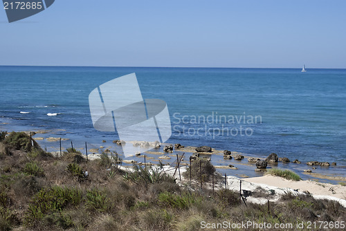 Image of Stair of the Turkish beach.Agrigento