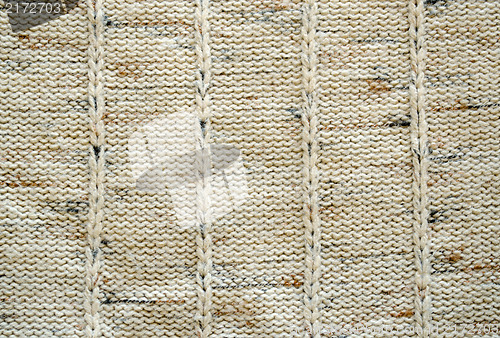 Image of white knitting wool sweater texture background closeup  