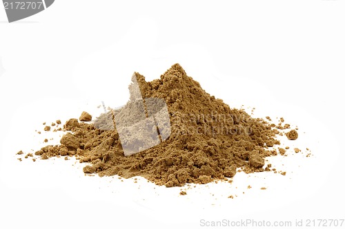 Image of sand isolated on the white background