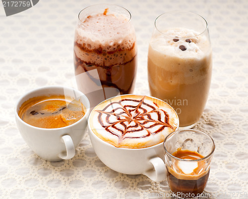 Image of selection of different coffee type