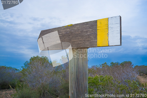 Image of Hiking trail signpost