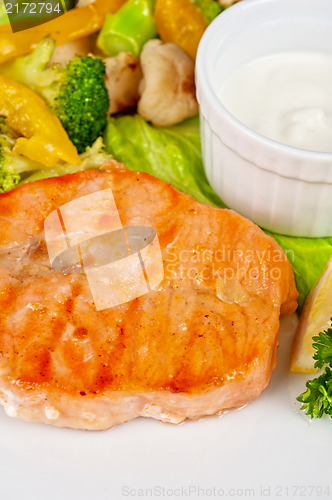 Image of salmon steak