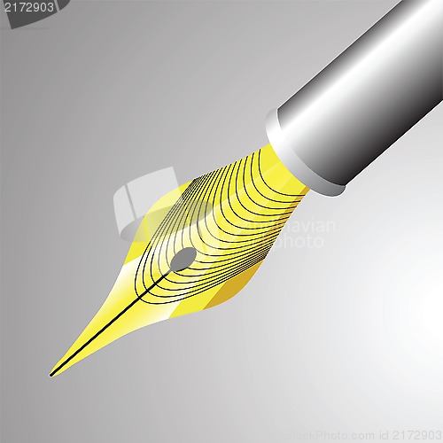 Image of gold pen nib