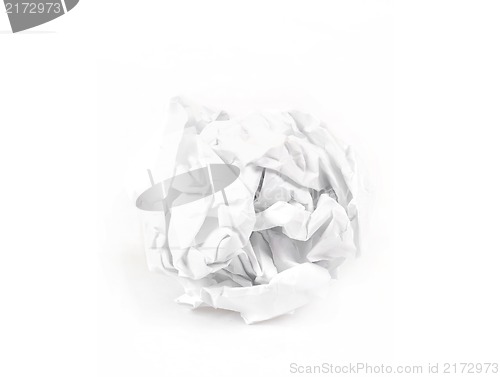 Image of close-up of crumpled paper ball 