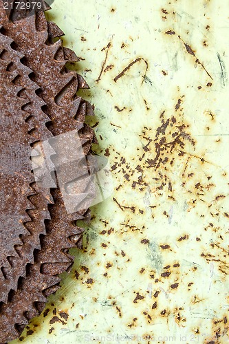 Image of old rusted circular saw blades