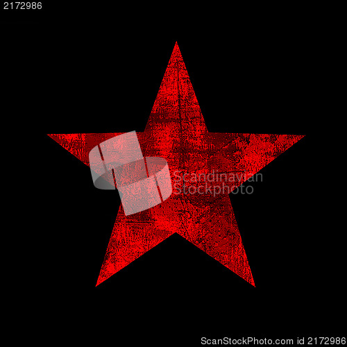 Image of Abstract grunge red star