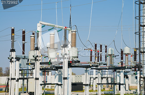 Image of part of high-voltage substation