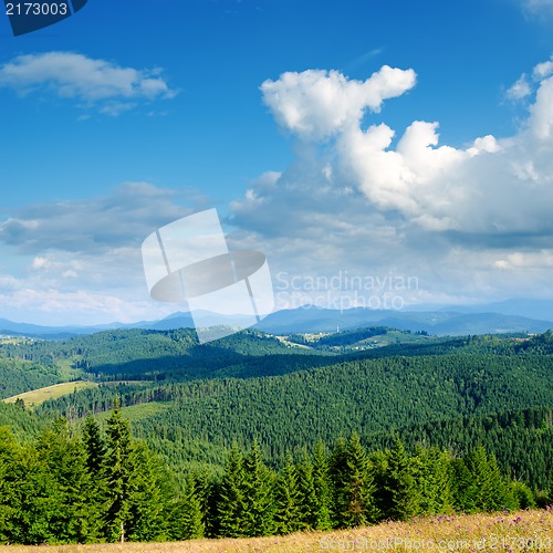 Image of Beautiful green mountain landscape