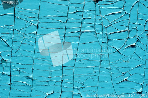 Image of old blue paint texture closeup