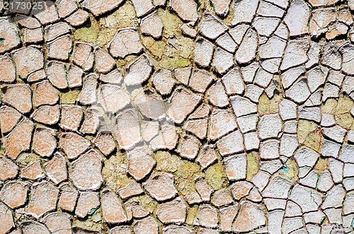 Image of cracked grunge old wall background