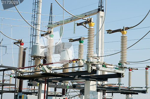 Image of part of high-voltage substation