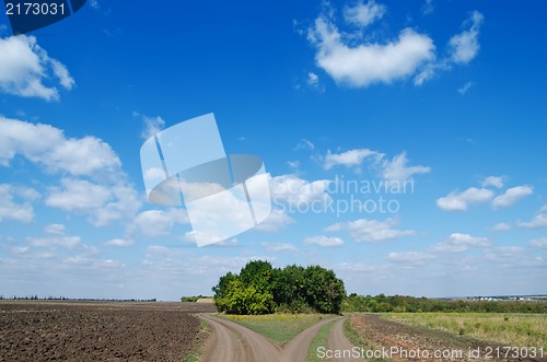 Image of two roads under deep blue sly