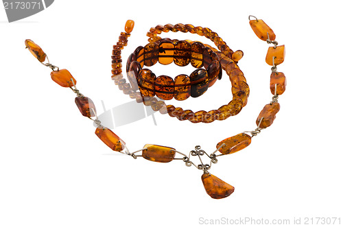 Image of baltic amber stone jewelry necklaces bracelet 