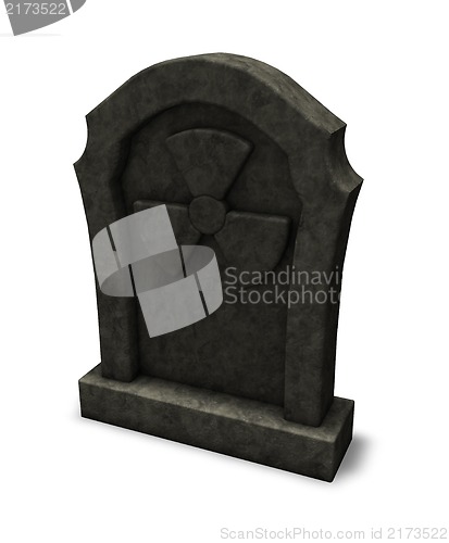 Image of radioactive gravestone