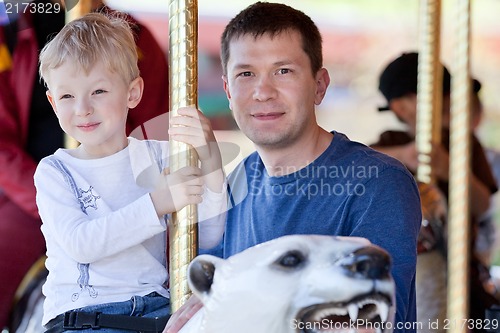 Image of family at the amusement park