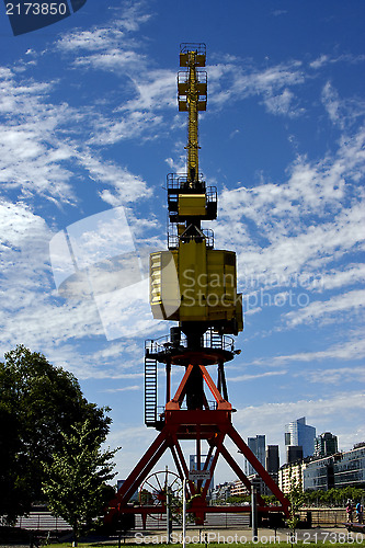 Image of harbor river skyscraper