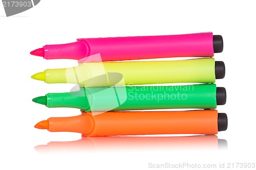 Image of Four colorful highlighter pens