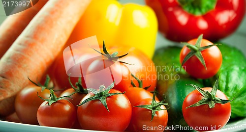 Image of set of fresh vegetables