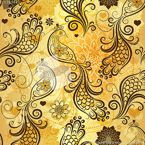 Image of Repeating golden pattern