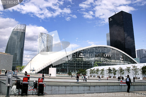 Image of PARIS - May 8: Skyscrapers in business district of Defense to th