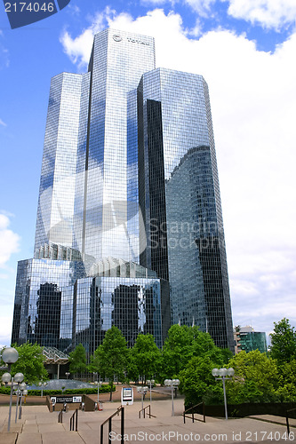 Image of PARIS - May 8: Skyscrapers in business district of Defense to th