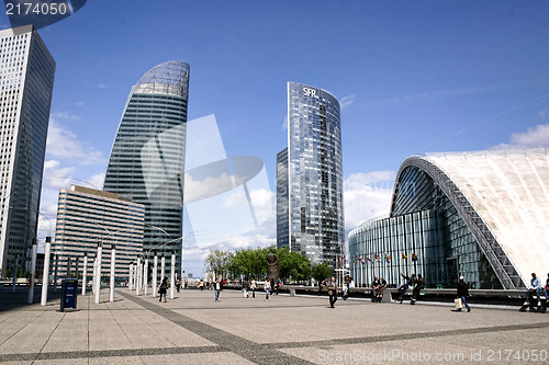 Image of PARIS - May 8: Skyscrapers in business district of Defense to th