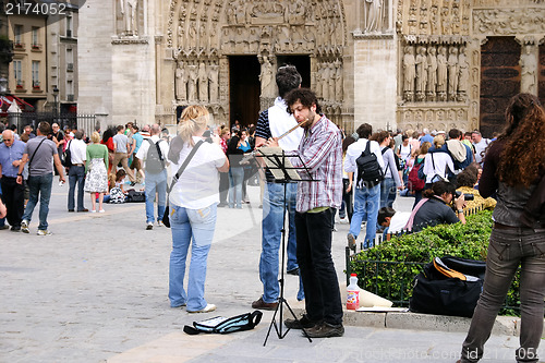 Image of PARIS - May 7: Notre Dame Cathedral on May, 2009 in Paris. Unkno