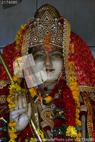 Image of precious stone marble  wood statue of a Hinduism  women  