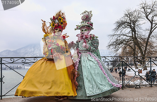 Image of Disguised Couple in Annecy