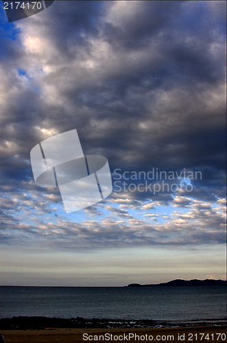 Image of  tropical cloudy hill lagoon 