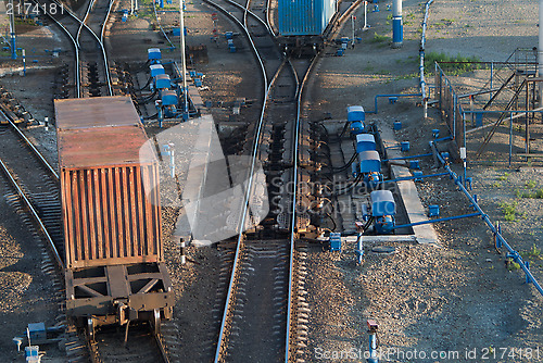 Image of Freight Trains and Railways on big railway station