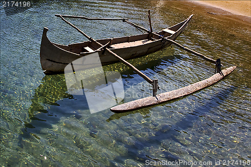 Image of  water reflex and coastline