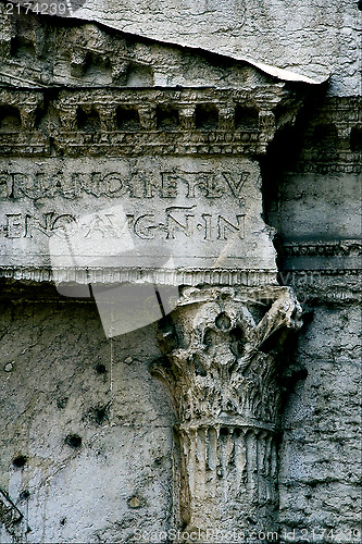 Image of verona  gate  in the old church 