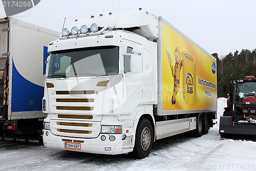 Image of White Scania Truck