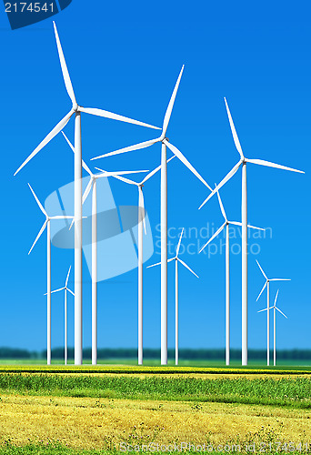 Image of wind turbines