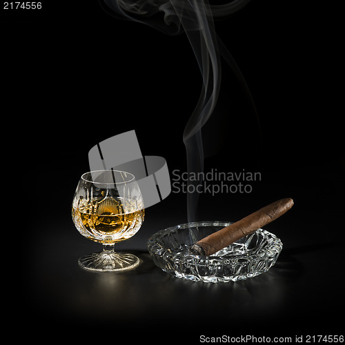 Image of Cognac and cigar