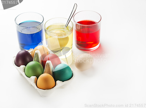 Image of Eggs dyeing