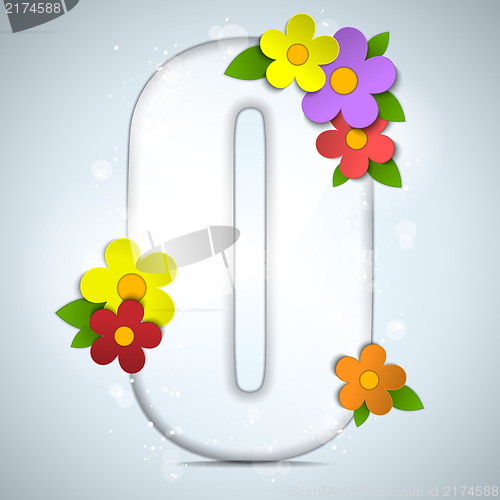 Image of Alphabet Glass Spring with Flowers