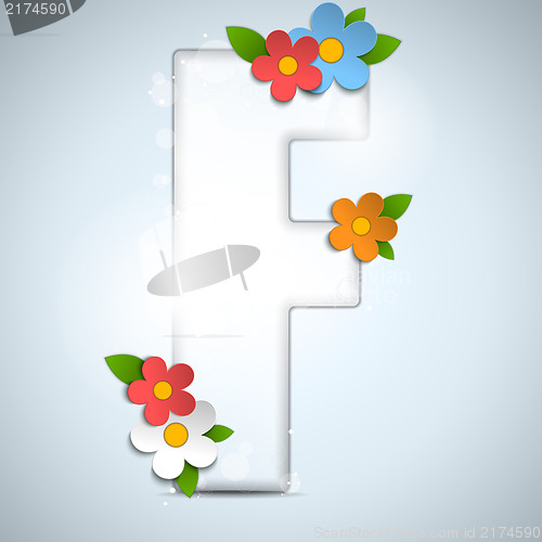 Image of Alphabet Glass Spring with Flowers